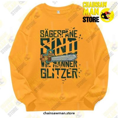 2021 Anime Chainsaw Man Sweatshirts Yellow / S