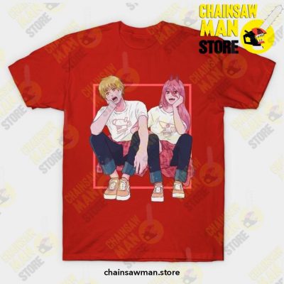 Anime Chain Saw Man T-Shirt Red / S T-Shirt