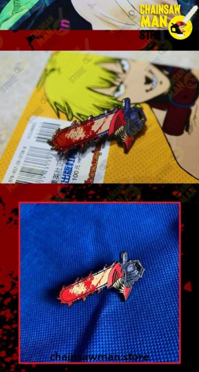 Anime Chainsaw Man Metal Brooch Pins