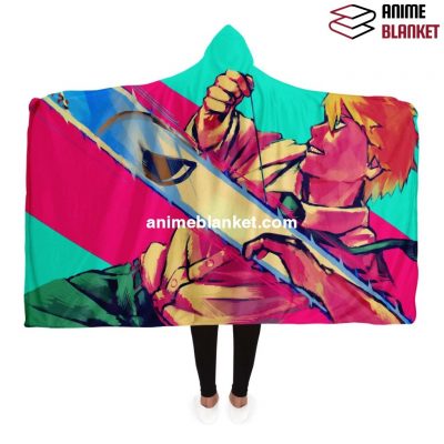Chainsaw Man Hooded Blanket #01 Adult / Premium Sherpa - Aop