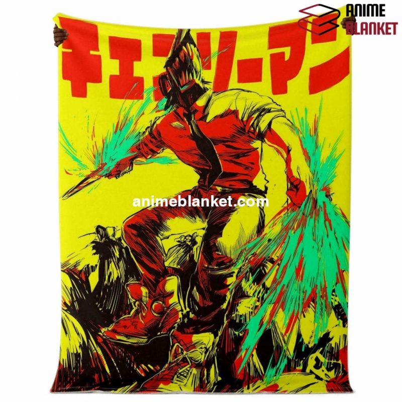 Chainsaw Man Microfleece Blanket #03 Premium - Aop
