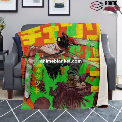Chainsaw Man Microfleece Blanket #04 Premium - Aop