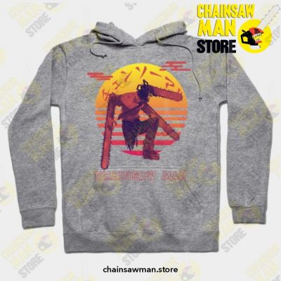 Chainsaw Man Sunset Hoodie Grey / S Athletic - Aop