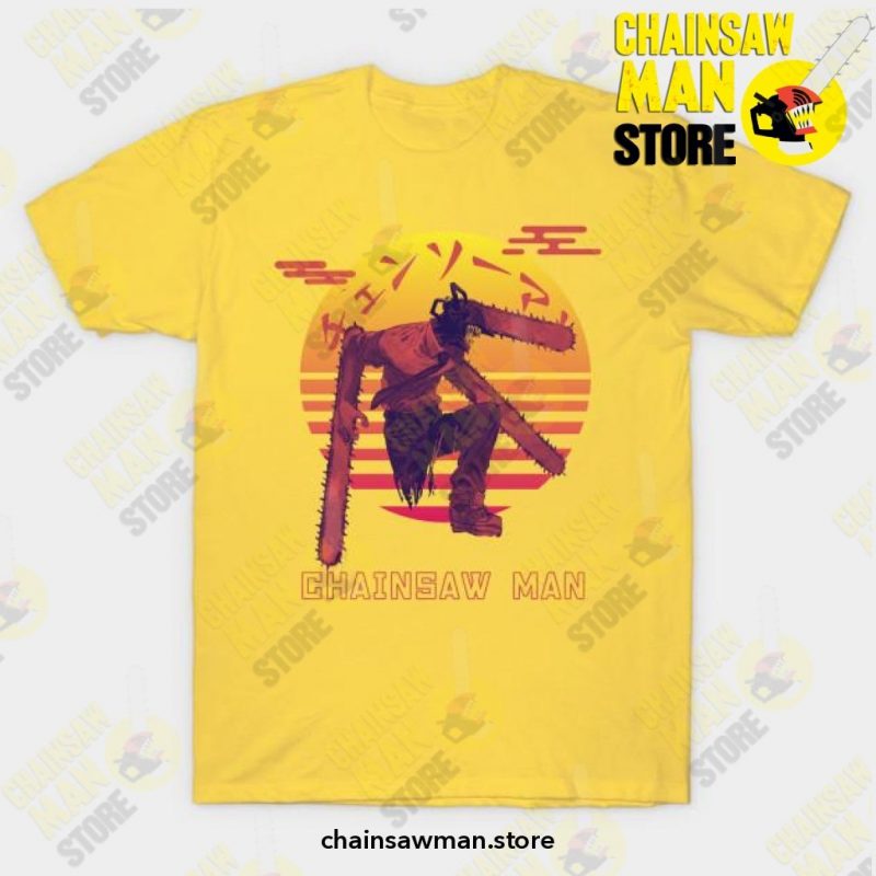 Chainsaw Man Sunset T-Shirt Yellow / S T-Shirt