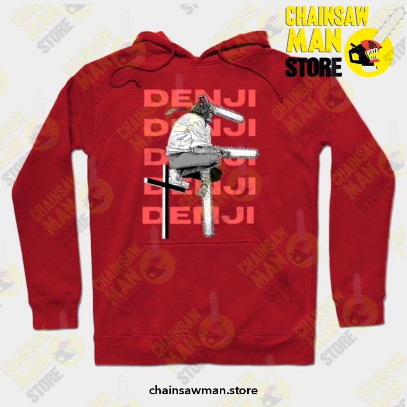 Denji Chainsaw Man Anime Hoodie Red / S Athletic - Aop