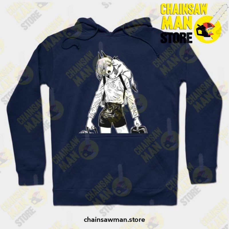 Makima Chainsaw Man Hoodie Navy Blue / S Athletic - Aop