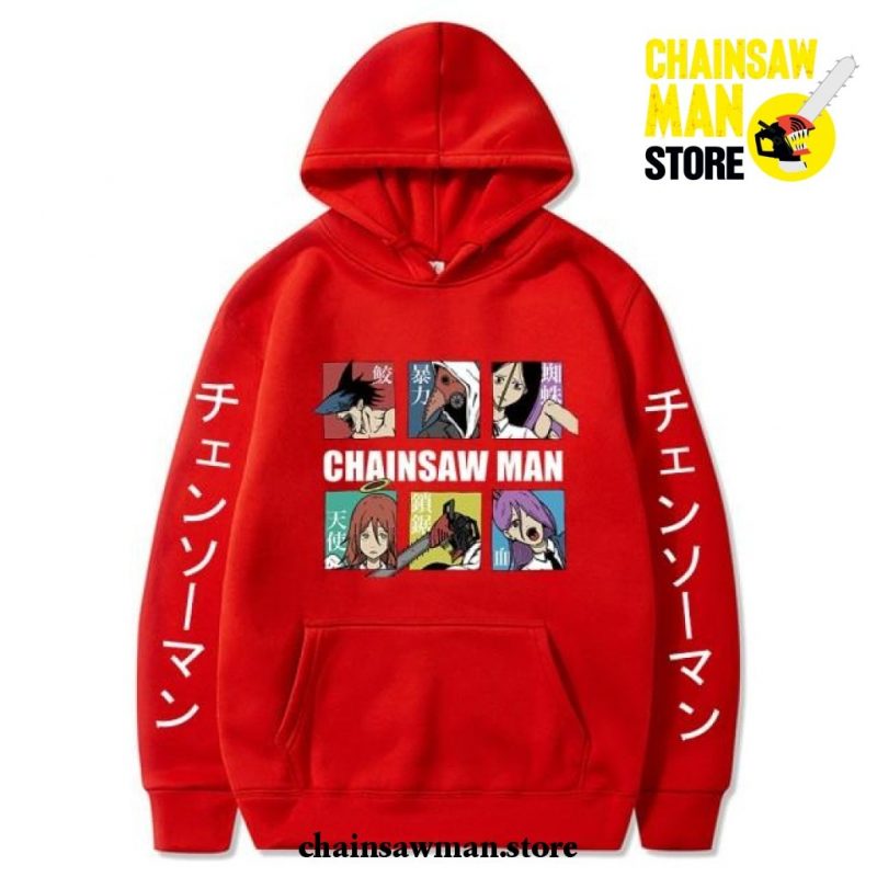 2021 Chainsaw Man Hoodie New Style Red / 4Xl