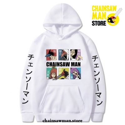 2021 Chainsaw Man Hoodie New Style White / S