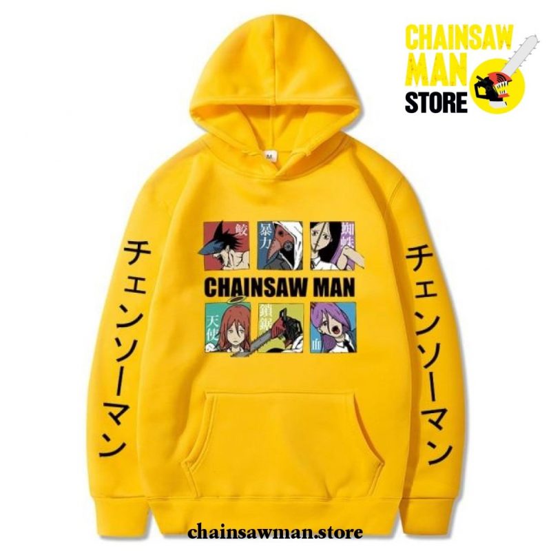 2021 Chainsaw Man Hoodie New Style Yellow / 4Xl