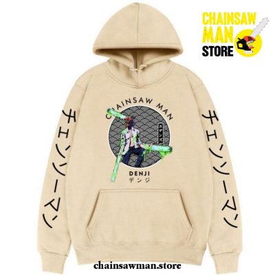 Chainsaw Man Hoodie - New Style Denji Khaki / S
