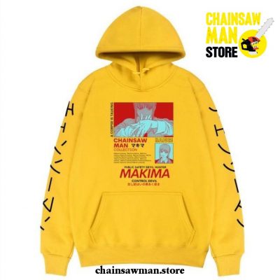 Chainsaw Man Makima Bad Woman Hoodie Yellow / Xxl
