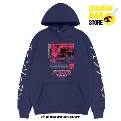 Chainsaw Man Power Collection 76.1 Hoodie Navy Blue / S