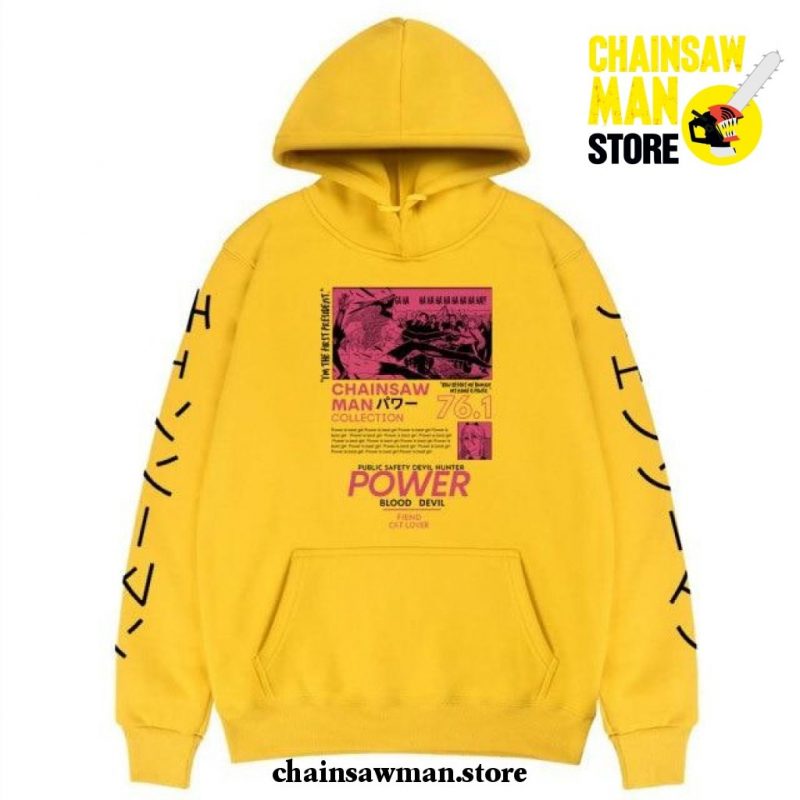 Chainsaw Man Power Collection 76.1 Hoodie Yellow / Xxl