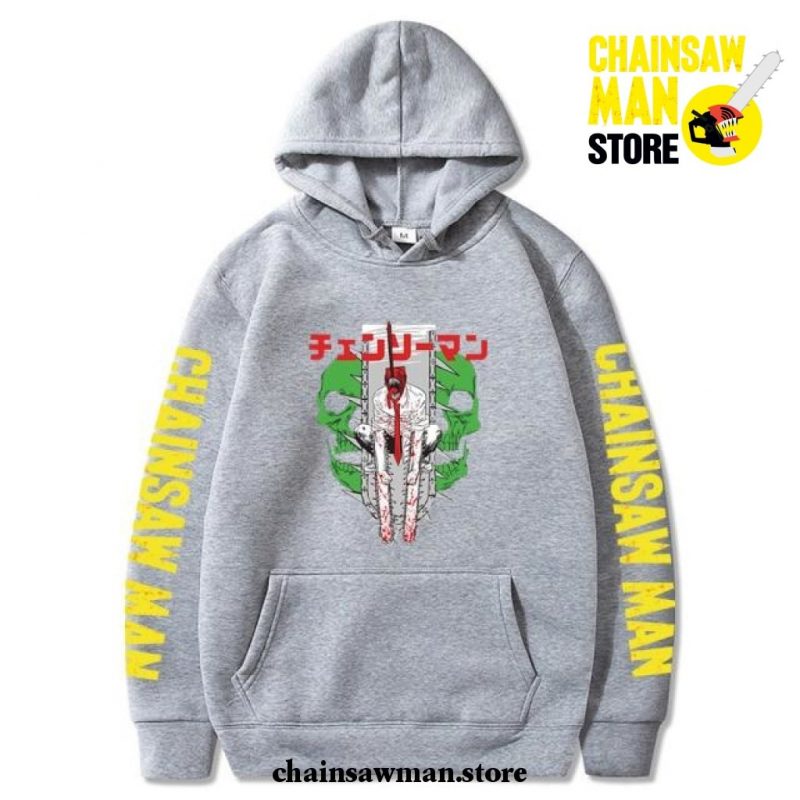 New Cool Chainsaw Man Hoodie Gray / Xs