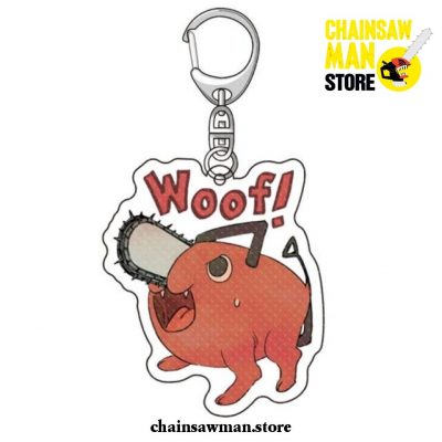 Woof! Pochita Chainsaw Man Acrylic Pendant Keychain