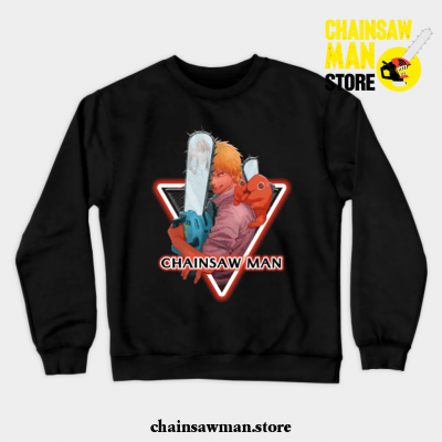 Chainsaw Man Crewneck Sweatshirt Black / S