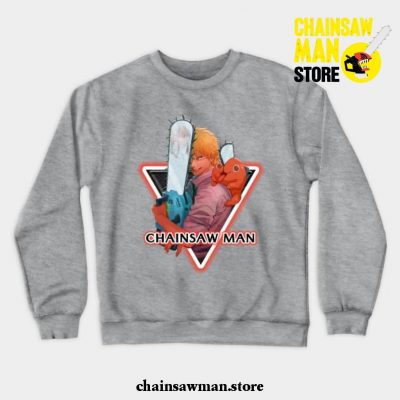 Chainsaw Man Crewneck Sweatshirt Gray / S