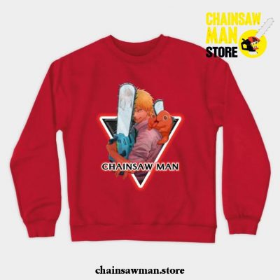 Chainsaw Man Crewneck Sweatshirt Red / S