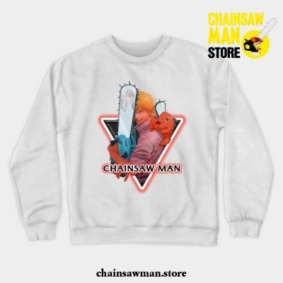 Chainsaw Man Crewneck Sweatshirt White / S