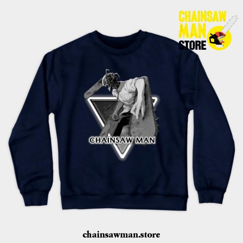 Chainsaw Man Fashion Crewneck Sweatshirt Navy Blue / S