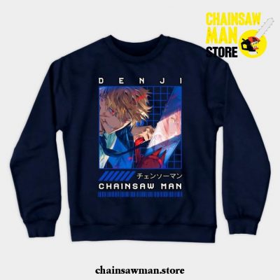 Chainsaw Man New Style Crewneck Sweatshirt Navy Blue / S