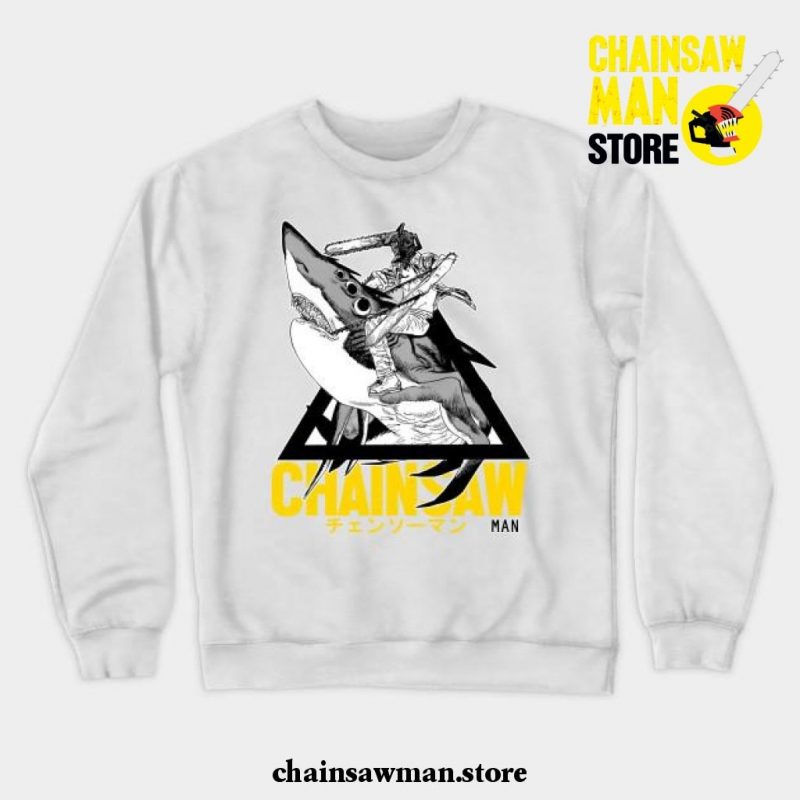 Chainsaw Man - Shark Crewneck Sweatshirt White / S