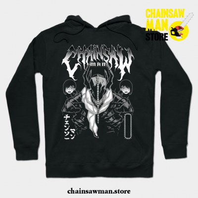 Chainsawman Metal Hoodie Black / S