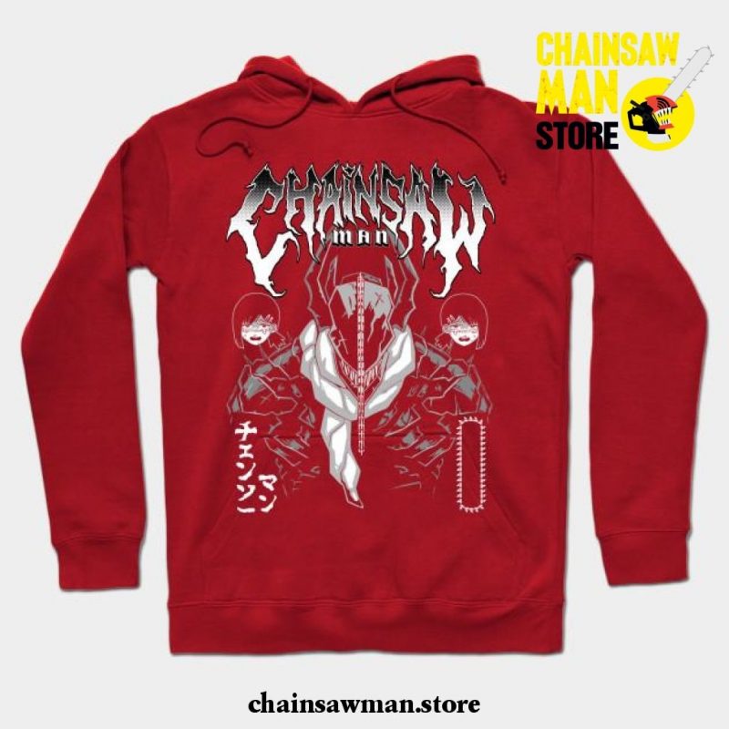 Chainsawman Metal Hoodie Red / S