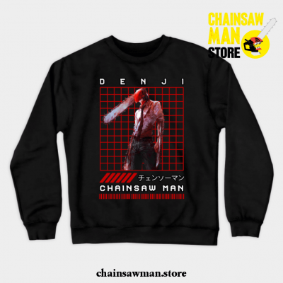 Cool Chainsaw Man Crewneck Sweatshirt Black / S