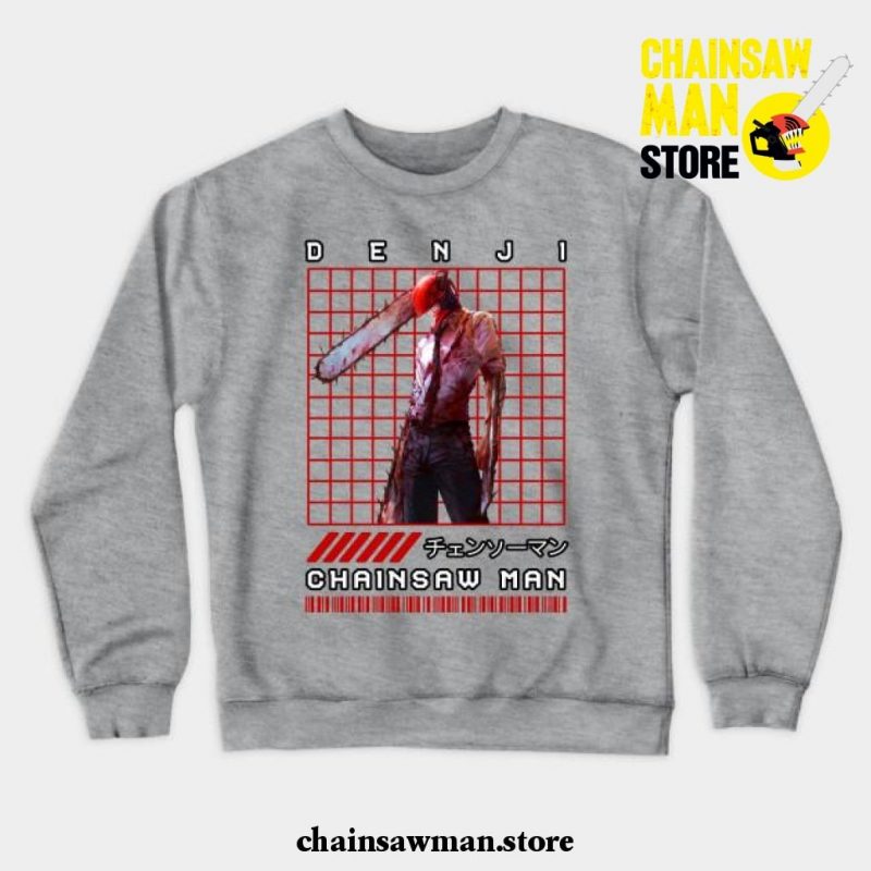 Cool Chainsaw Man Crewneck Sweatshirt Gray / S