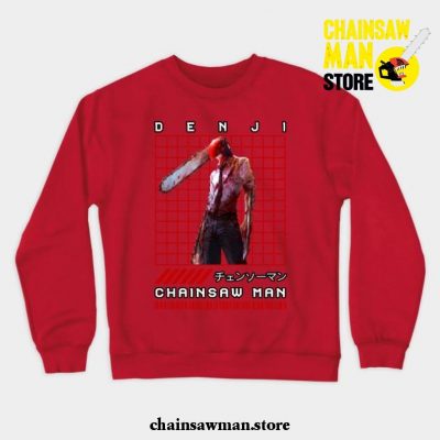 Cool Chainsaw Man Crewneck Sweatshirt Red / S