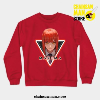Cool Makima Crewneck Sweatshirt Red / S