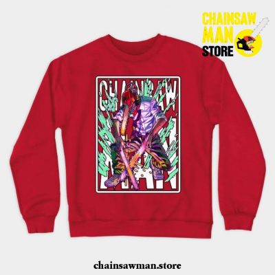Denji Chainsaw Man Fashion Crewneck Sweatshirt Red / S