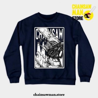 Denji X Chainsaw Man Crewneck Sweatshirt Navy Blue / S