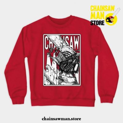 Denji X Chainsaw Man Crewneck Sweatshirt Red / S