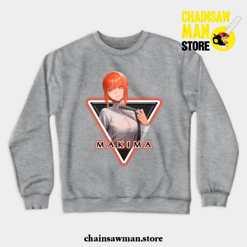 Makima Fashion Crewneck Sweatshirt Gray / S