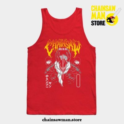 Metal Chainsawman Tank Top Red / S