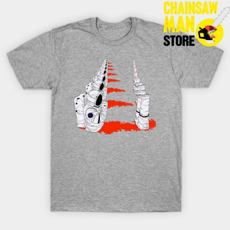 Chainsaw Man Astronaut T-Shirt Gray / S