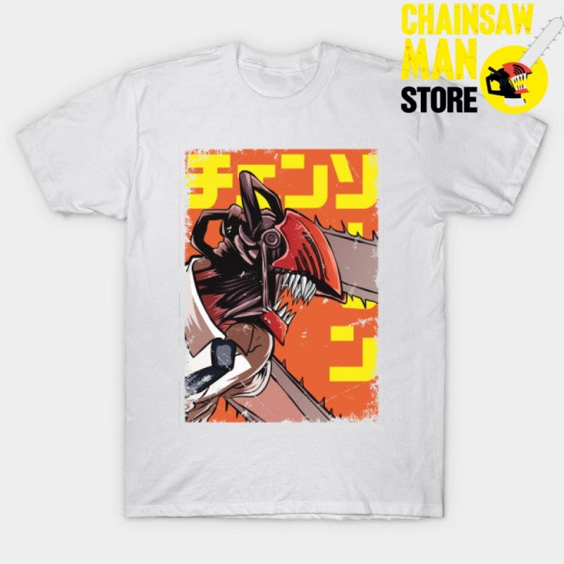 Chainsaw Man Vintage T-Shirt White / S