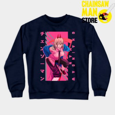 Power Pink Theme Sweatshirt Navy Blue / S