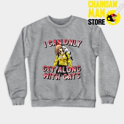 Power With Cat Sweatshirt Gray / S