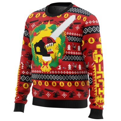 Christmas Dream Chainsaw Man men sweatshirt SIDE FRONT mockup - Chainsaw Man Store