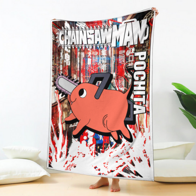 Pochita Blanket Custom Chainsaw Man Anime Bedding 2 perfectivy com 650x - Chainsaw Man Store