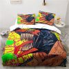 Chainsaw Man Bedding Lovely Anime Cartoon Twin Bedding Set 3 Piece Comforter Set Bed Duvet Cover - Chainsaw Man Store